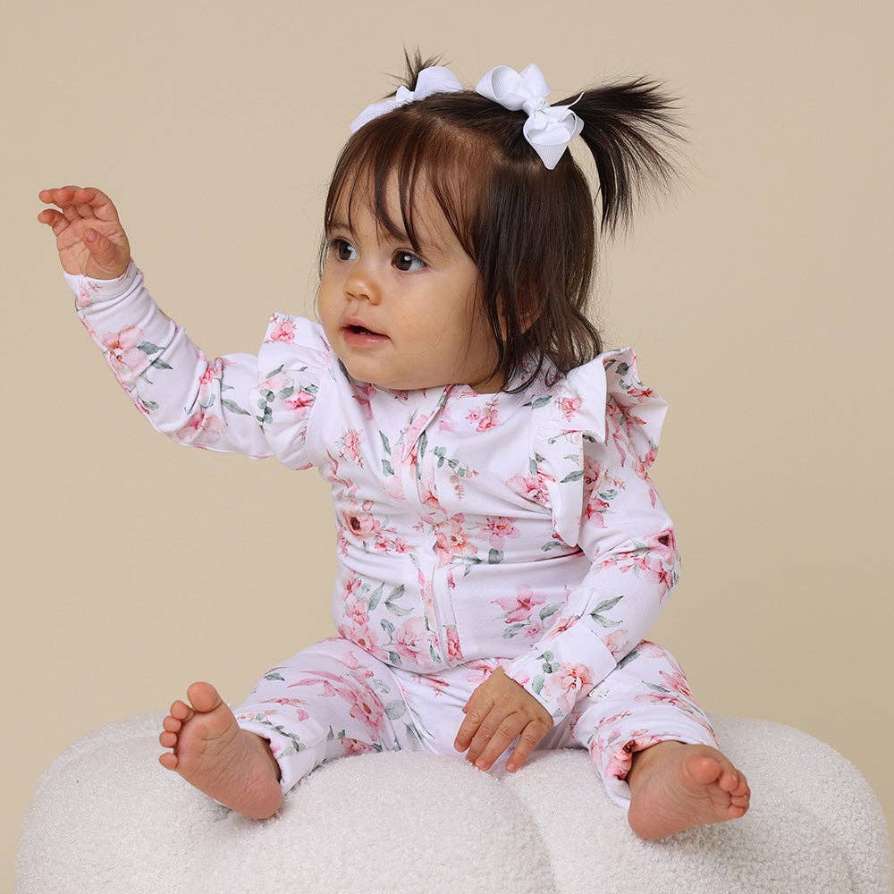 Snuggle Hunny - Wholesale Jumpsuit – Baby - Camille Organic Snugglesuit Convertible Romper with Frill2