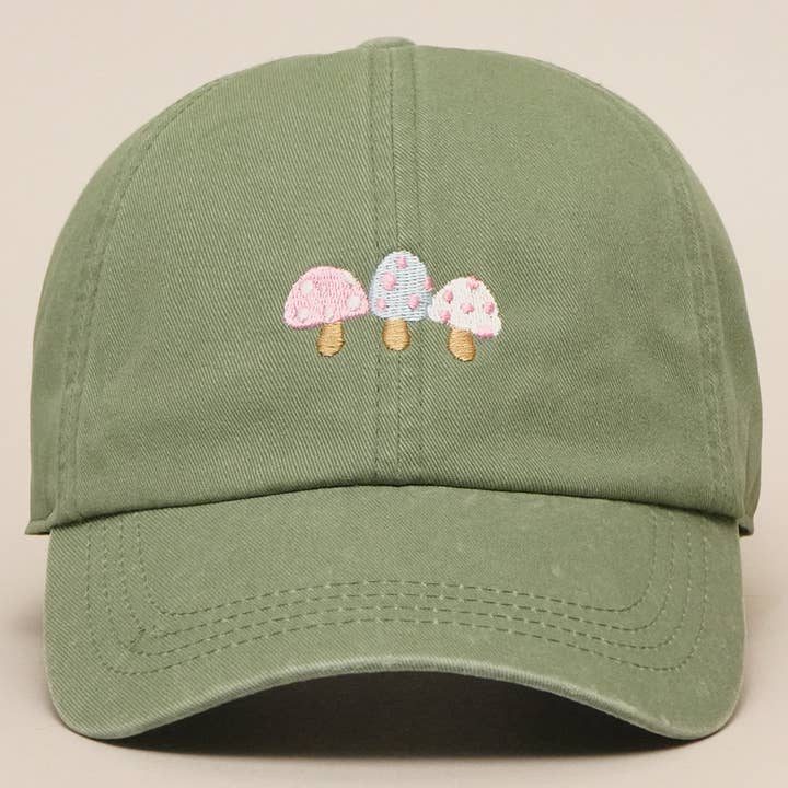 Fashion City - Wholesale Baseball Cap - Women's - Mushroom Pattern Baseball Cap