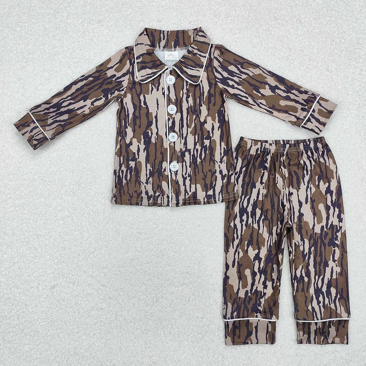 Aier Wholesale - Wholesale Sleepwear Set - Kids - Family Kids Adult Bottomland Camo Pajamas Lounge Wear Sets