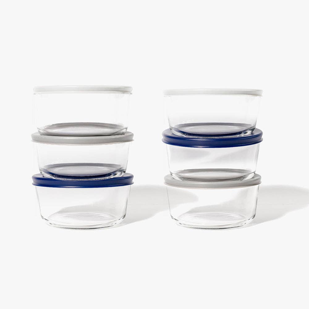 Dura Living LLC - Wholesale Food Storage Container - 12 Piece (4 Cup / 32oz) Round Glass Food Storage Container Set (6 Containers + 6 Lids) with Bonus Lids4