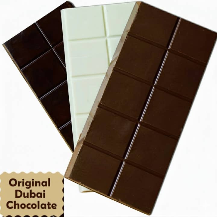 Ceres Gourmet - Wholesale Chocolate bar - Dubai Crispy Knafeh Chocolate Trio Bundle (Milk, White & Dark Chocolate) | Gourmet Pistachio Bars | Luxurious Dessert Gift Set6