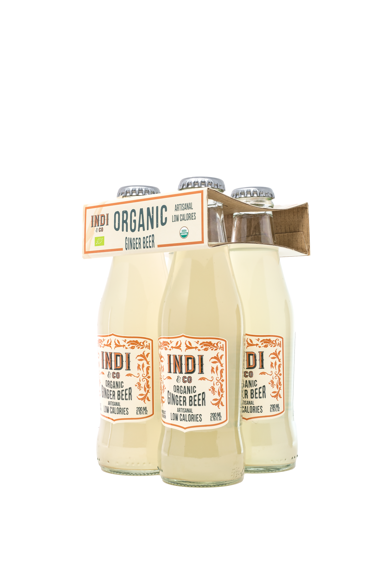 Indi Essences, S.L. – Refrigerante/bebidas gaseificadas por atacado – Cerveja de gengibre orgânico Indi1