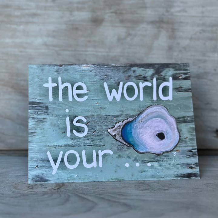 Citrus Daisy - Wholesale Encouragement Card - The World is your Oyster Card1