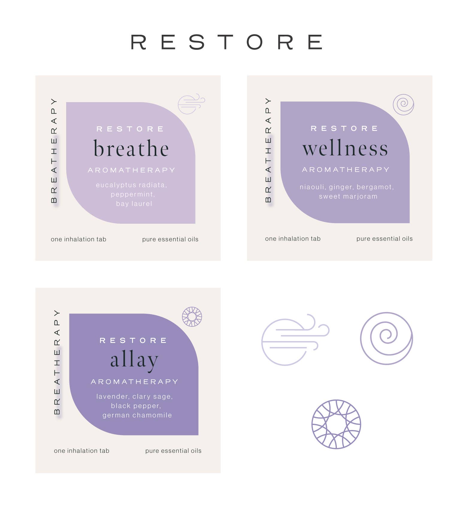 Breatherapy - Wholesale Aromatherapy Inhaler - RESTORE Aromatherapy Inhalation Patches Family6