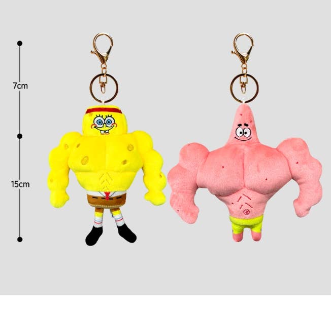 K-Wonderland – Porta-chaves - Unissexo por atacado – Coleção de Porta-Chaves de Peluche SpongeBob & Patrick14