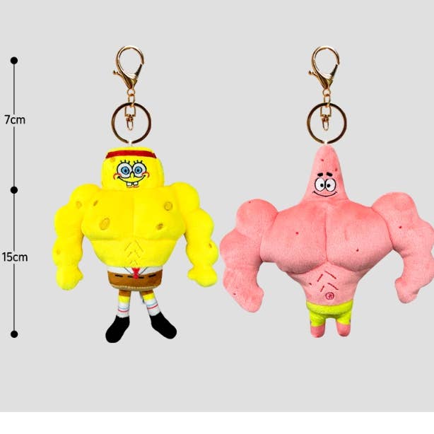 K-Wonderland – Porta-chaves - Unissexo por atacado – Coleção de Porta-Chaves de Peluche SpongeBob & Patrick14
