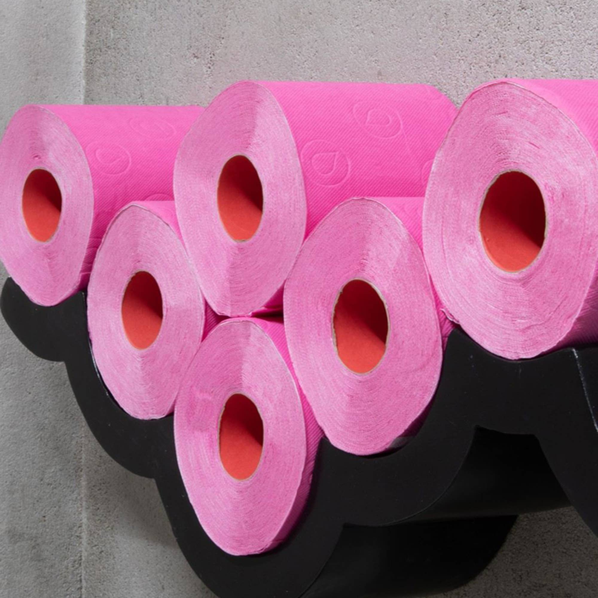 ROLL-LUX - Vente Papier toilette - 10 paquets de 4 rouleaux de papier toilette fuchsia 3 plis 180 feuilles5