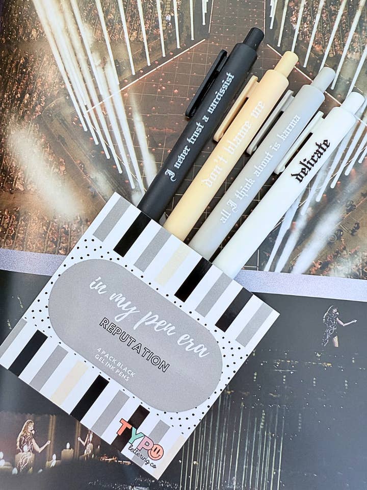 Tay inspired pen set-reputation for wholesale by Typo Lettering Co