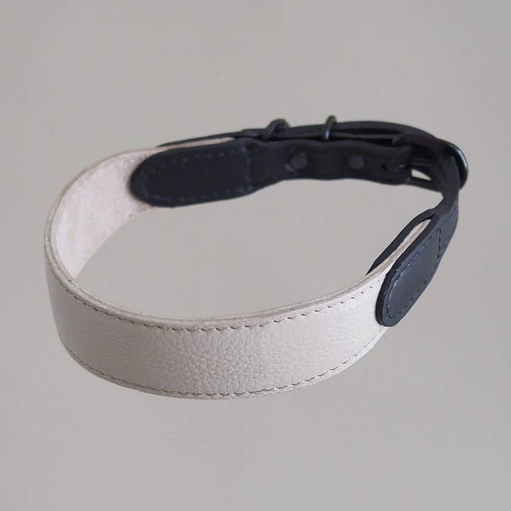 Dog collar Pony knotony beige&black for wholesale by Hunting Pony