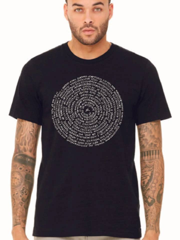 Ancient Sanskrit Spiral Triblend Men's Short Sleeve Tee for wholesale by Ancient Language 97