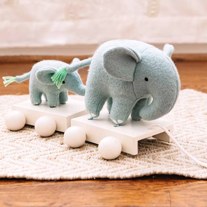J&B Liquidations - Wholesale Toy Set - Kids - Wonder & Wise Toddler Elephant Pull Toy2