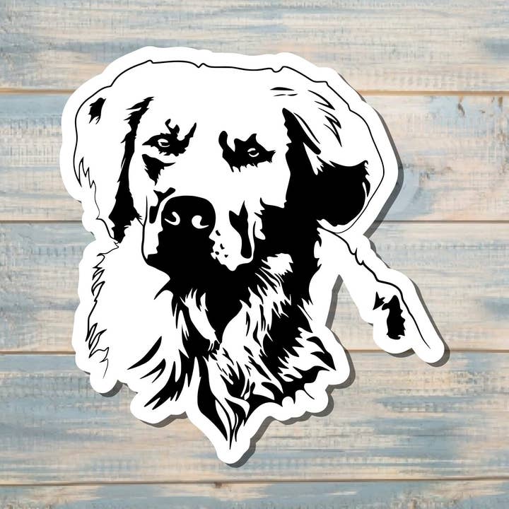 Autocolante de Golden Retriever | Autocolante ou Íman por atacado de Handmade by Marlayna