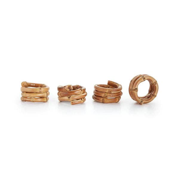 Bamboo Napkin Ring, Set of 4 for wholesale by Hostess
