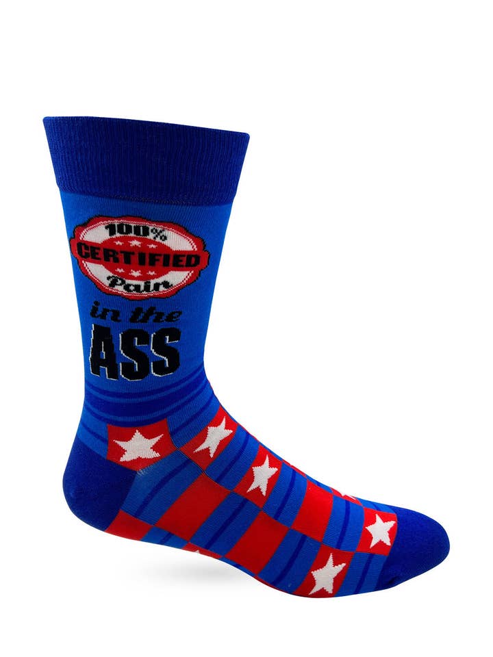 Fabdaz - Vente Chaussettes – homme - Chaussettes Novelty Crew Pain in The Ass pour homme 100 % certifiées2