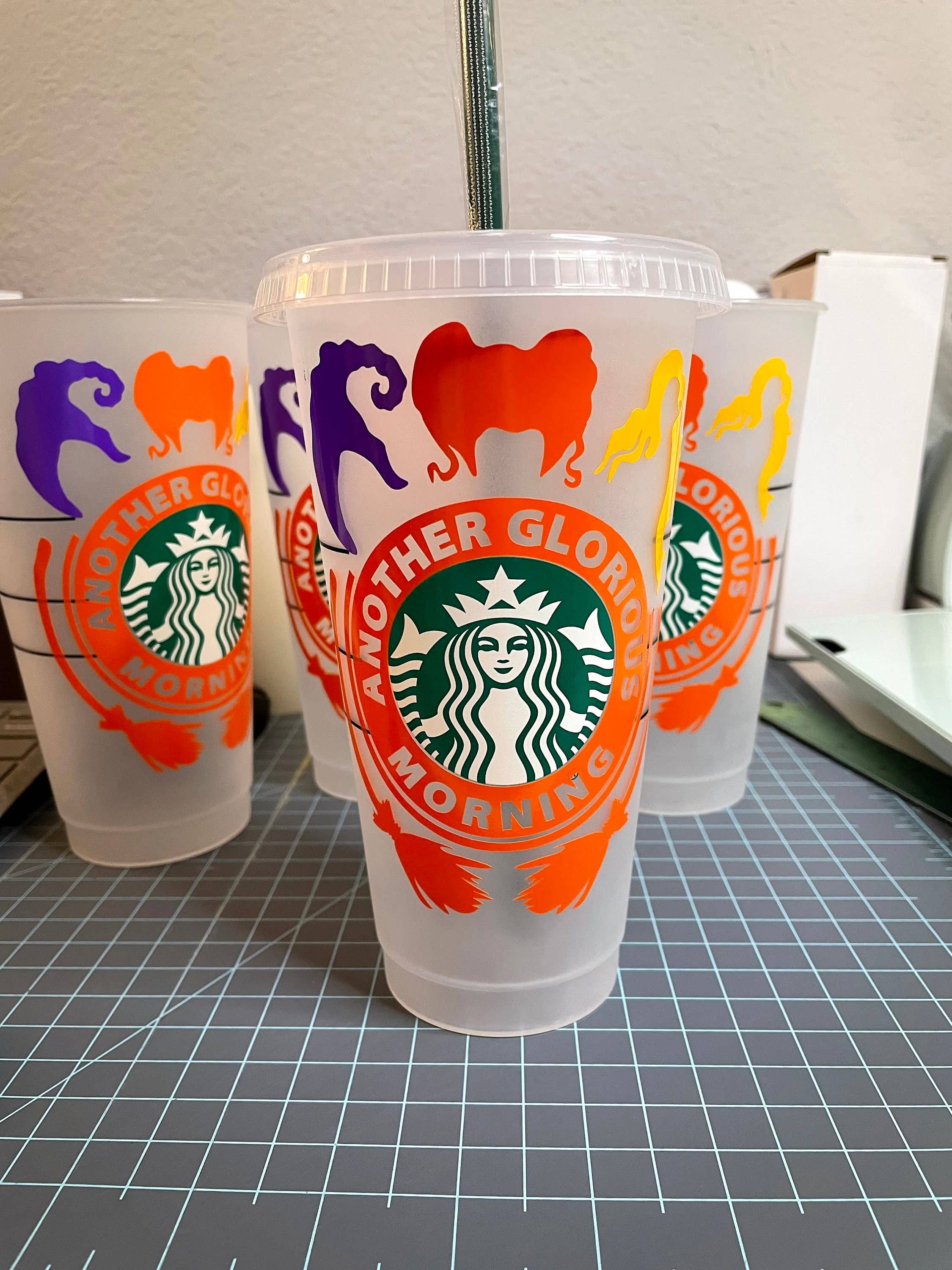 Cre8tionsByCaitlynn - Wholesale Drinkglas/beker - Sanderson Sisters Starbucks Cup, Halloween Starbucks Cup, Hocus Pocus Starbucks Cup1