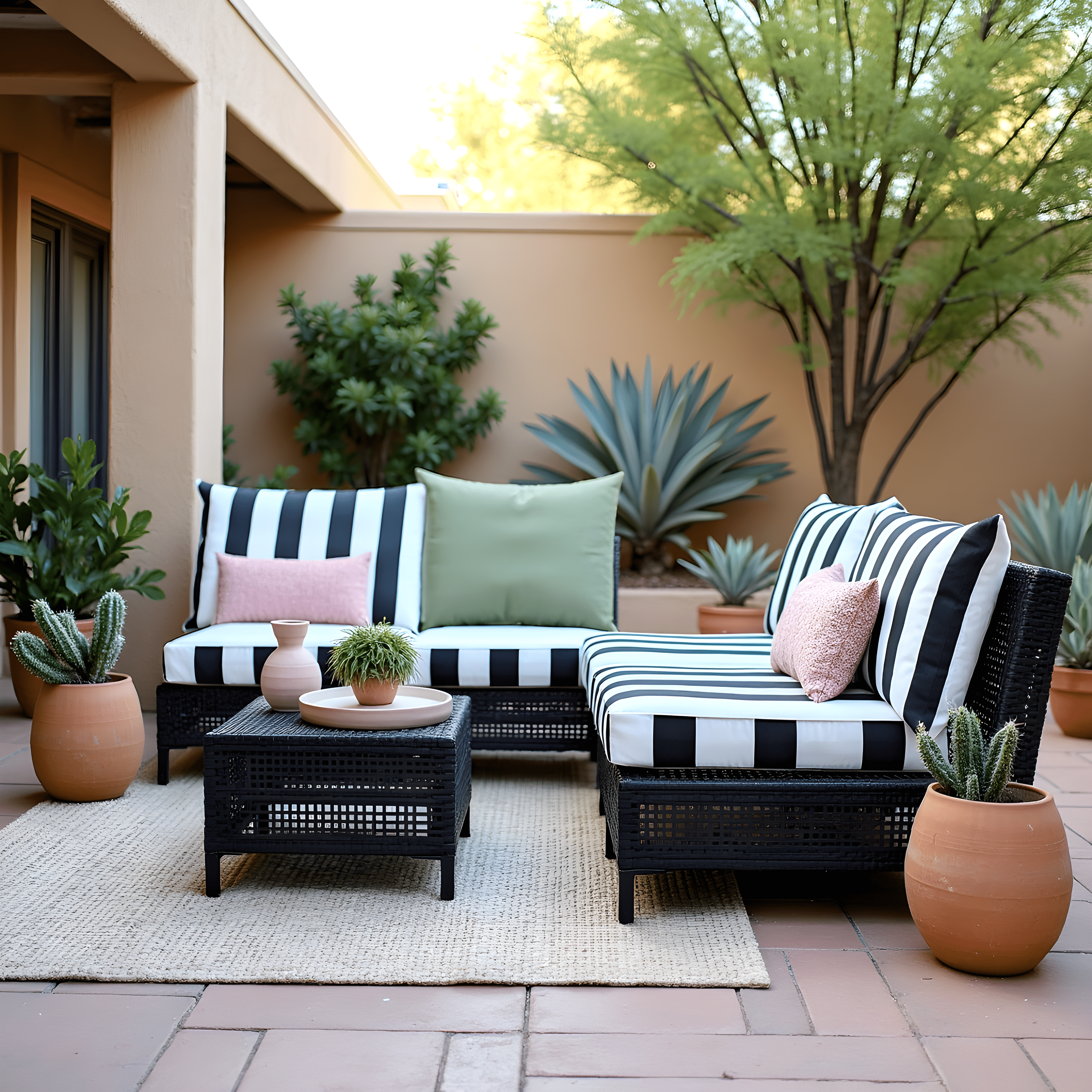 REMOVED BRAND - Wholesale Throw Pillow Cover - 2 Pack Outdoor Pillow Covers | Black White Stripe | Compatible with IKEA Duvholmen and Kuddarna Cushions4