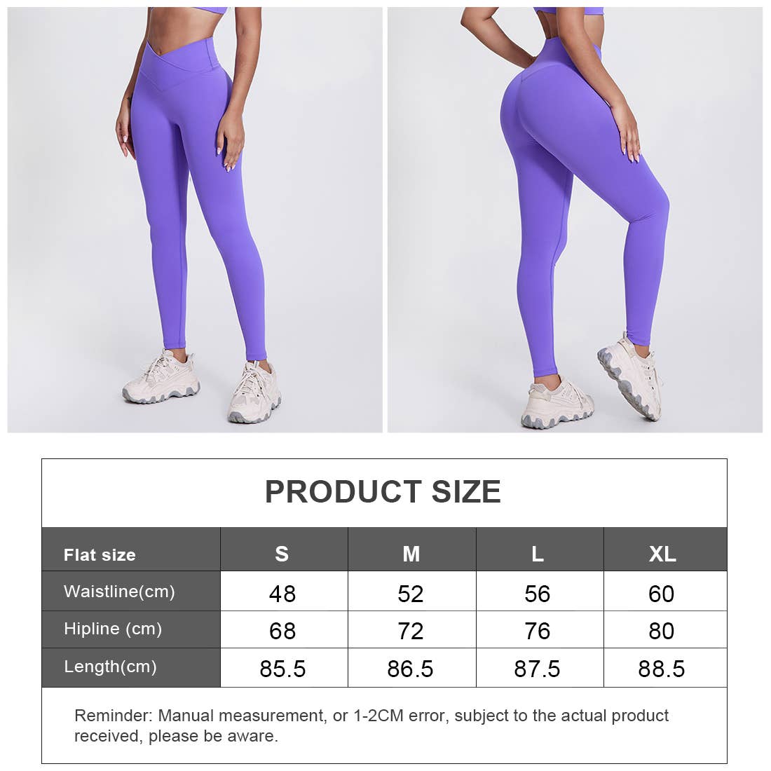 Sodalemon – Engroshandel Sports-/loungeleggings – til kvinder – Sodalemon dameleggings med krydset høj talje i ensfarvet design17