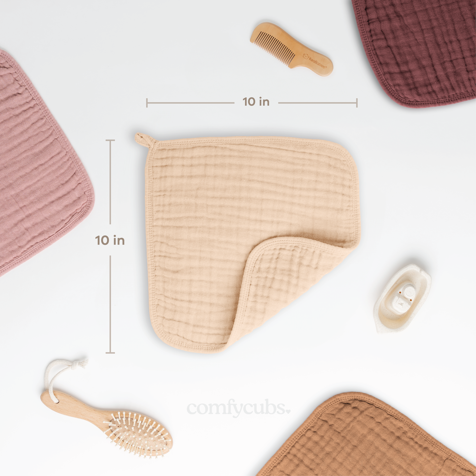 Comfy Cubs – wholesale Wash cloth – Child & baby – Muslin Baby Washcloths, Soft 10"x10" Cotton by Comfy Cubs113