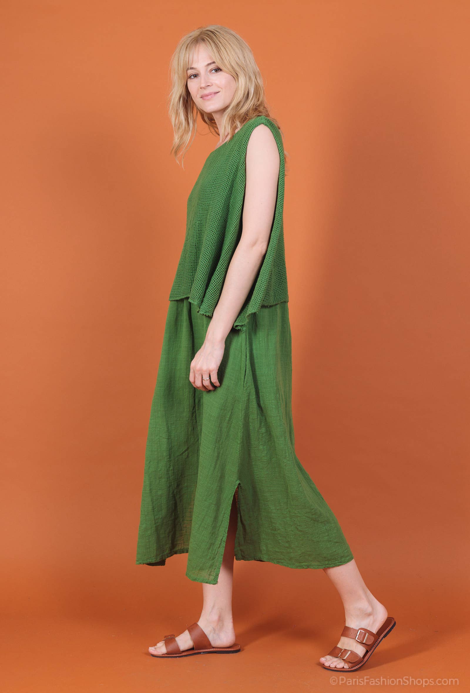 Shyloh – Engroshandel Kjole - Dame – Kjole i to materialer af bomuld 3049617