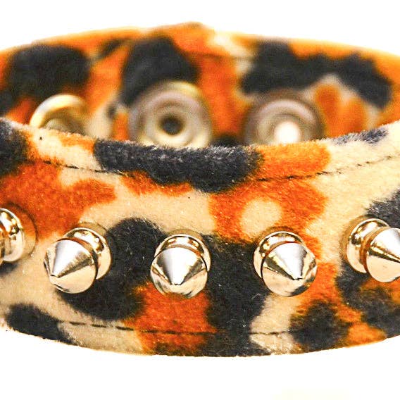 Funk Plus - Wholesale Bangle Bracelet - BC203LEO ASSORTED LEOPARD 1 ROW SPIKE BRACELET