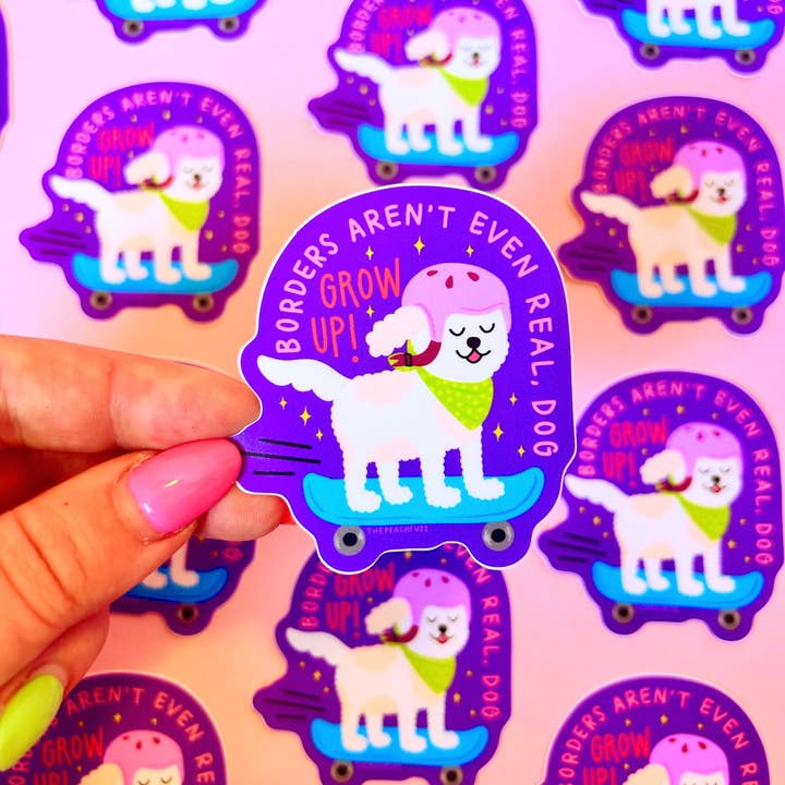 The Peach Fuzz – Adesivo por atacado – Fronteiras nem sequer são autocolantes reais2