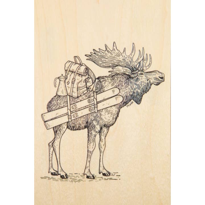 Wood Postcard Winter Elan for wholesale by Woodhi