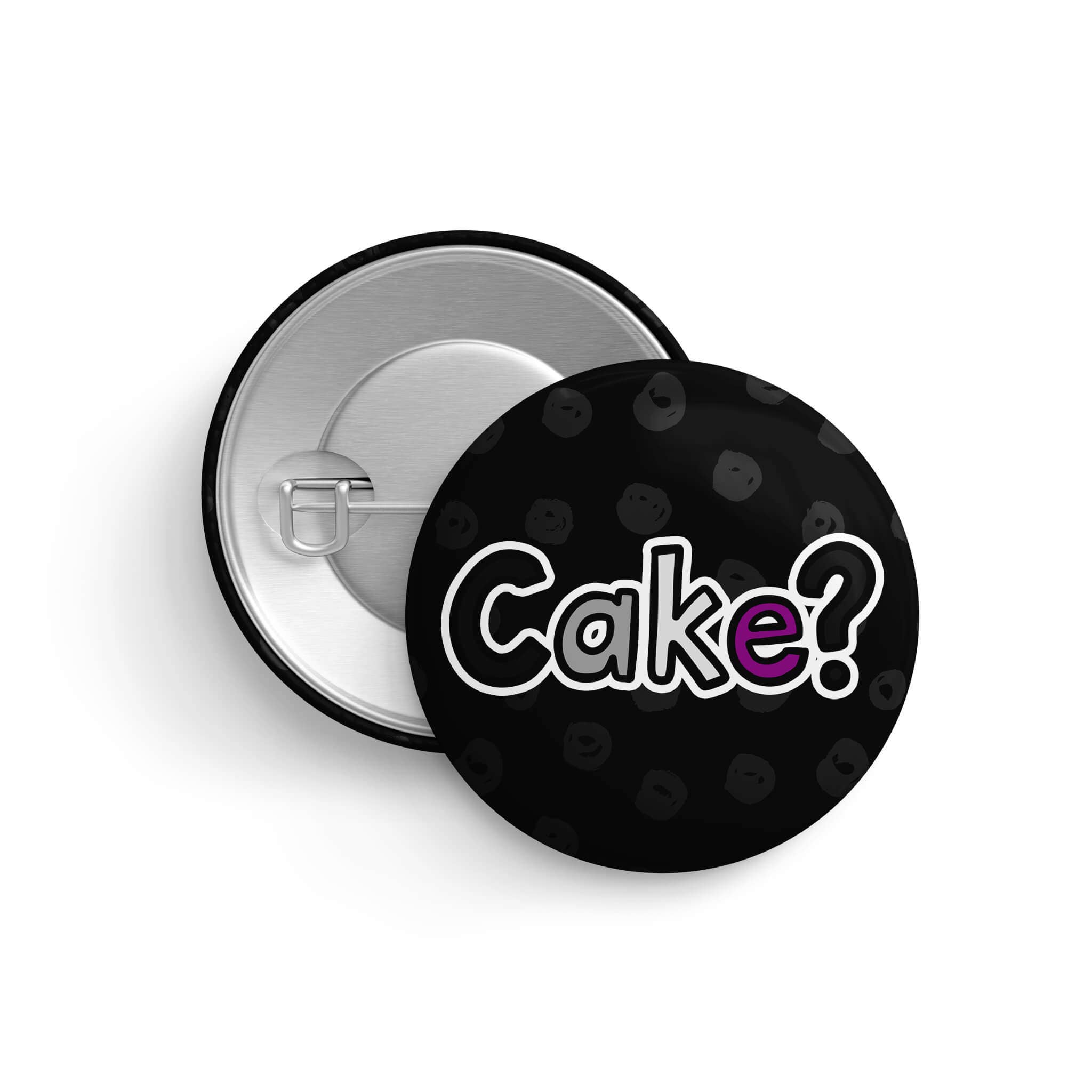 That Queer Card Co - Wholesale Lapel Pin/Button - Asexual Cake? | Pride Pin | 1.25" 32mm | LGBTQ+ Button Badge