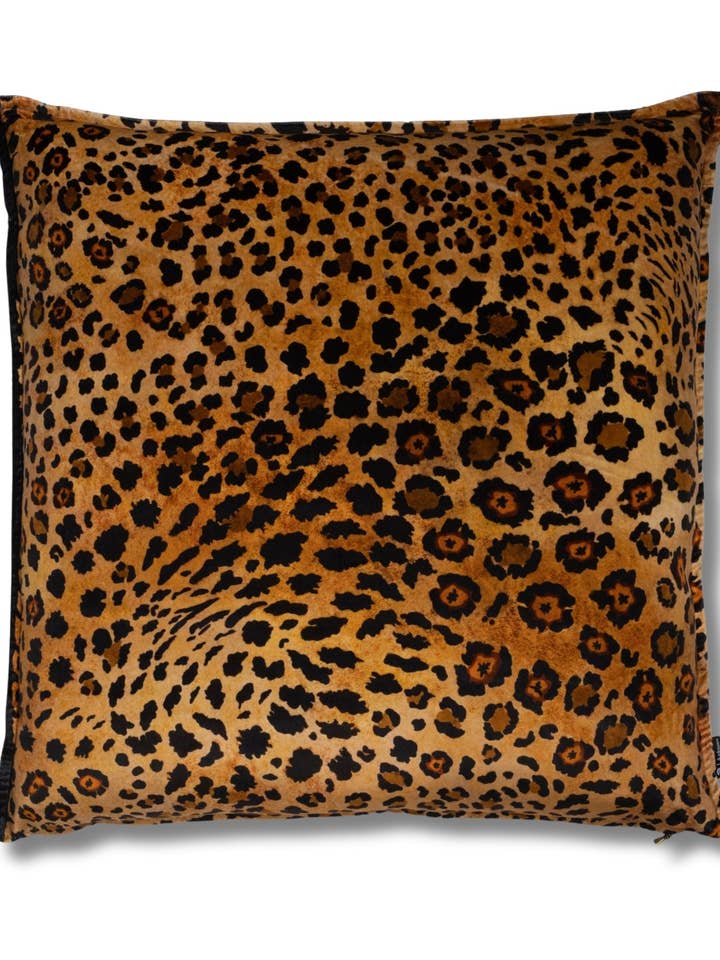 Sienna Safari Spot Velvet Pillow Gold for wholesale by Holly Doss Home