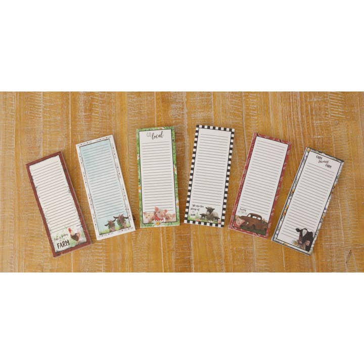 Audrey's Home & Gift - Wholesale Notepad - Magnetic Notepad - Farm Animals (Pk/06 Ast)