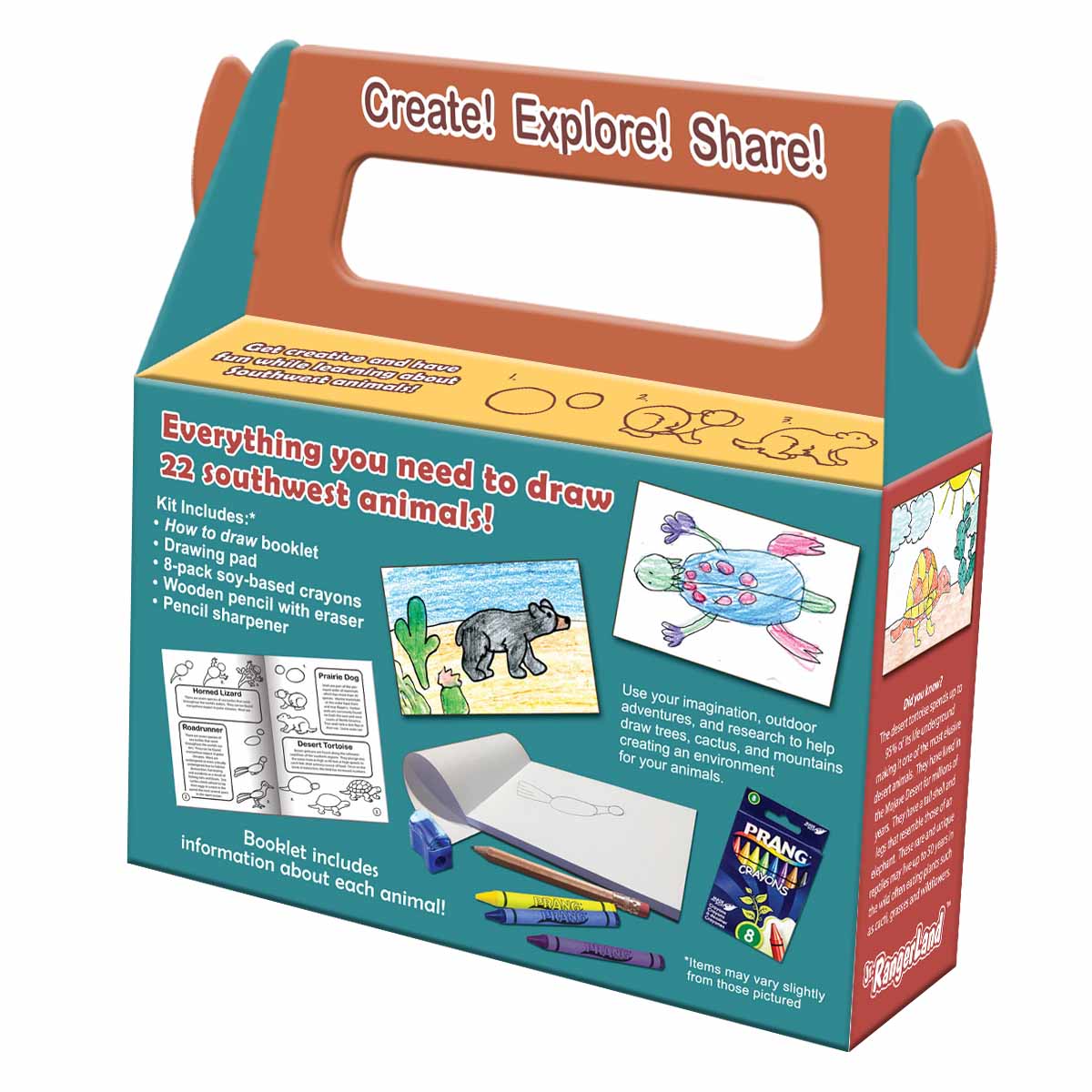 Jr. RangerLand - Wholesale Art Set - Kids & Baby - How to Draw Southwest Animals Art Kit2