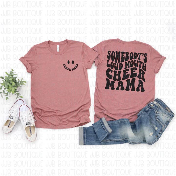 Loud Mouth Cheer Mama Tee for wholesale by Rockin’ 5A Apparel