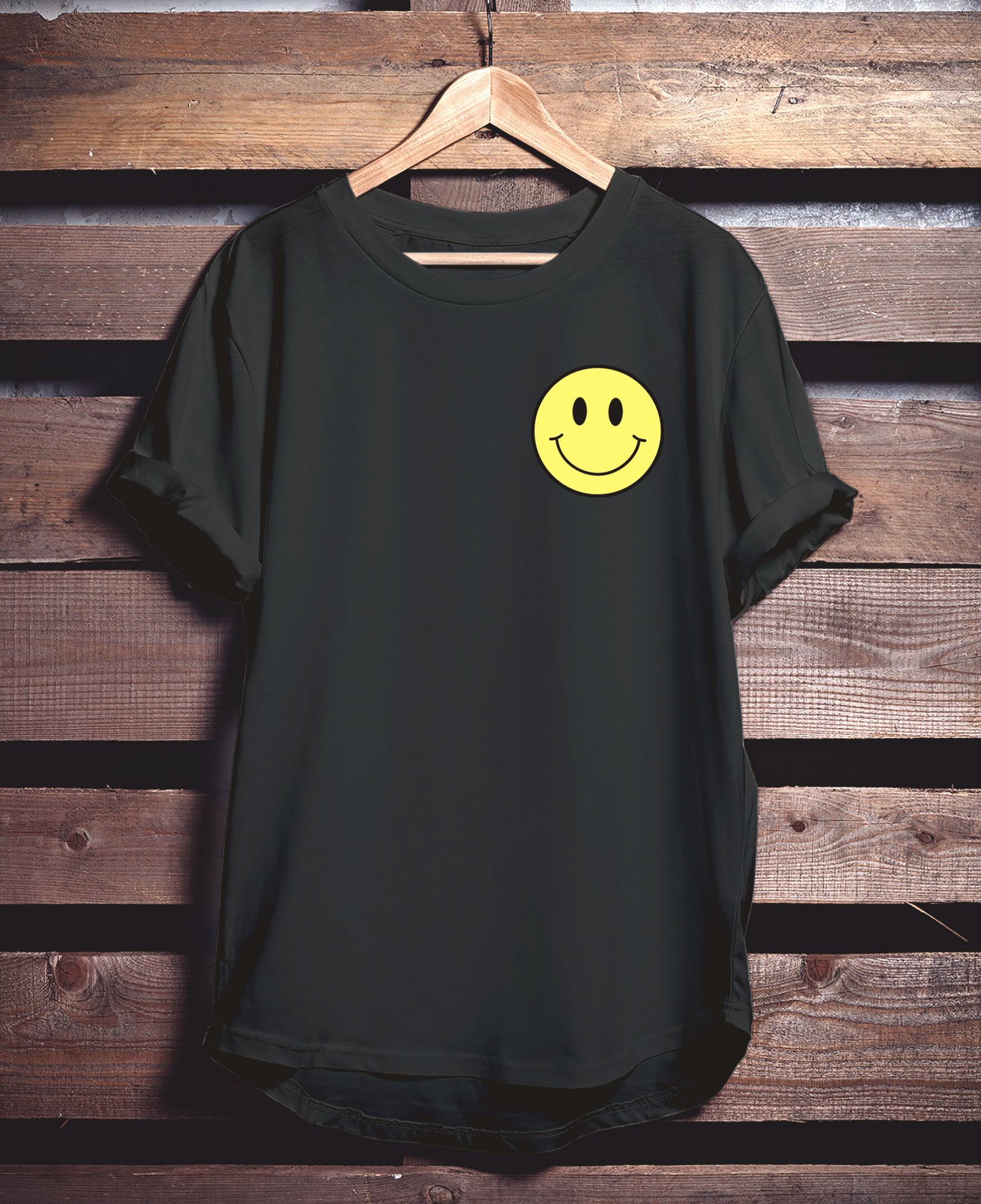 Sesh Wear - Venta al por mayor Camiseta estampada - Hombre - CAMISETA LARGA CARA SONRIENTE ACID HOUSE1