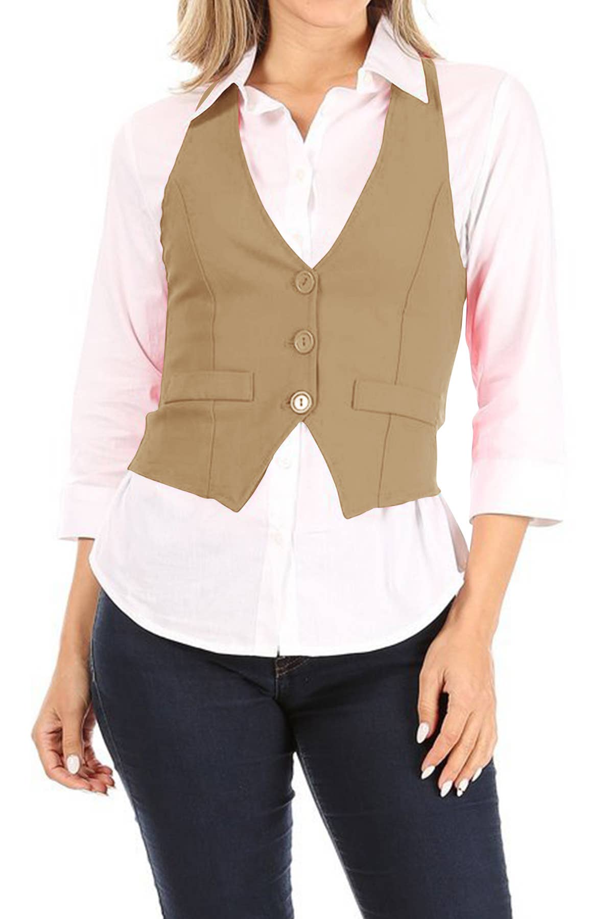 MOA COLLECTION - Venta al por mayor Chaleco - Mujer - Chaleco de esmoquin casual versátil para mujer8