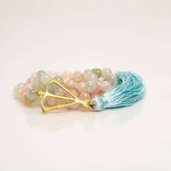 Mala en morganite pour la vente par Open Heart Warrior