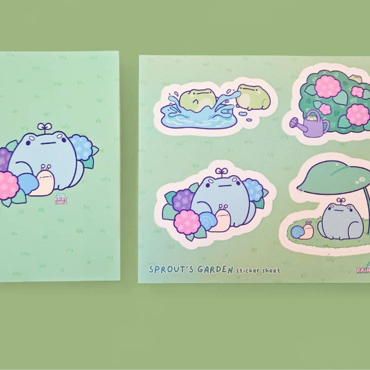 Hoja de pegatinas del jardín de Sprout para venta al por mayor de Rainylune