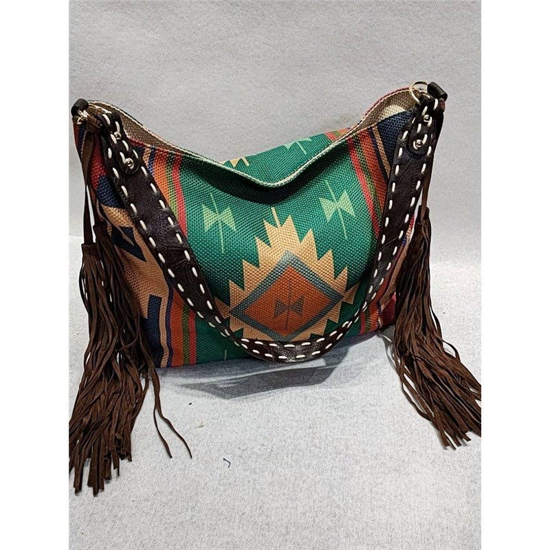 ShieldChic - Wholesale Shoulder Bag - Women's - Ethnic Pattern Tassel Shoulder Bag0