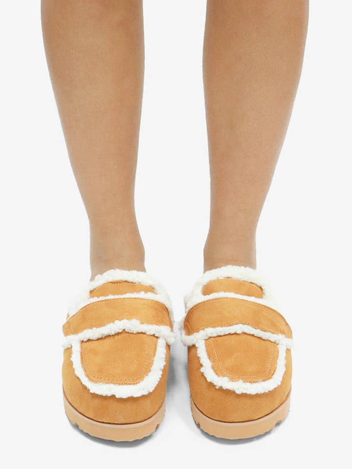 Lemonade Shoes – Großhandel Hausschuhe – Damen – TATUM - Gemütlicher Wildleder-Slide mit dicker gepolsterter Sohle23