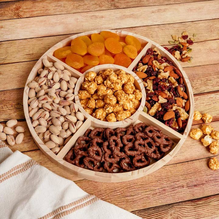 Woodpeckers Crafts - Wholesale Serving Tray - 12" Round Candy Tray, 5 Part3