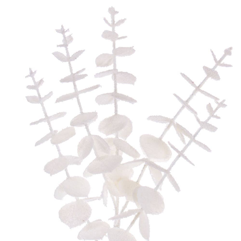 Vickerman 24" White Eucalyptus Snowy Wreath for wholesale on Faire1