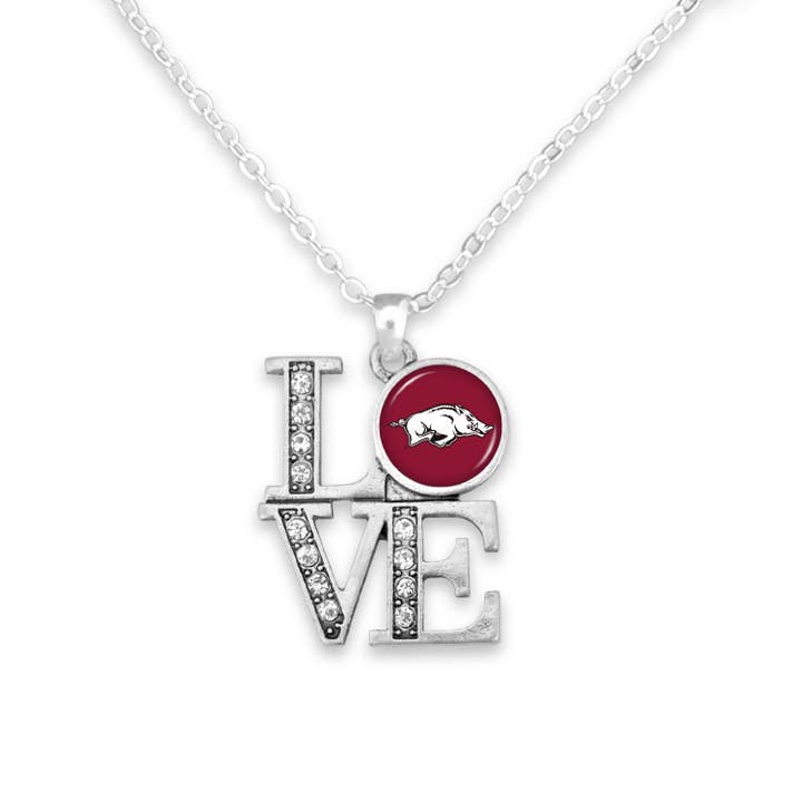 Collier Arkansas Razorbacks LOVE pour la vente par From The Heart