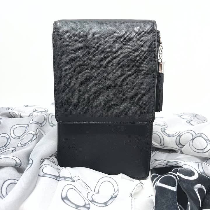 YOUZEY - Wholesale Crossbody Bag - Women's - Phone Crossbody Bag Saffiano Leather with Fringe Tassle11