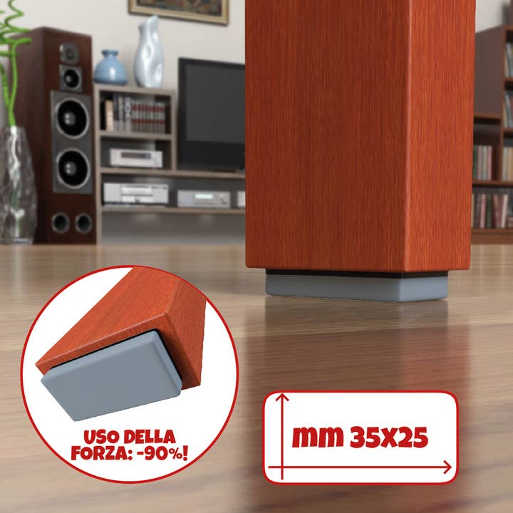 Movigliss Teflon 35X25 mm BL de 4 peças por atacado de Idea Casa