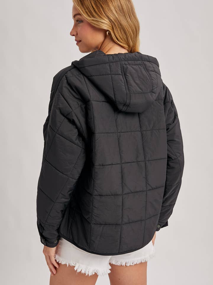 Bluivy - Wholesale Puffer jacket – Women’s - QUILTED PUFFER HOODED PULLOVER JACKET13