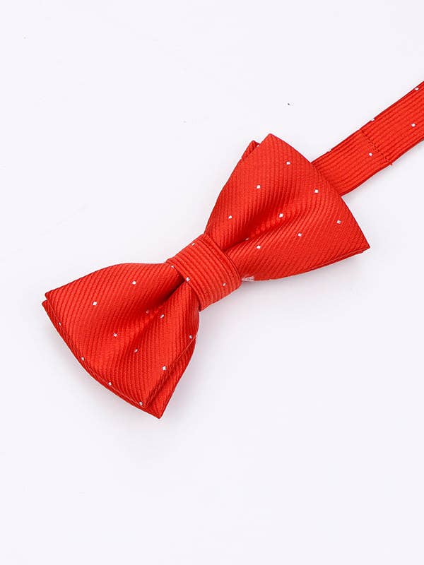 Röd Fluga nr 2 med Prickar för Barn i Polyester "Georges" för wholesale av Unipap's