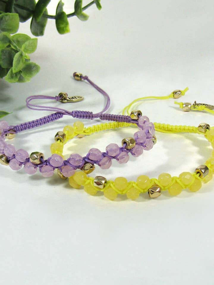 Bracciale intrecciato in corda di cotone Rondelle per la vendita all'ingrosso da parte di TheTizana