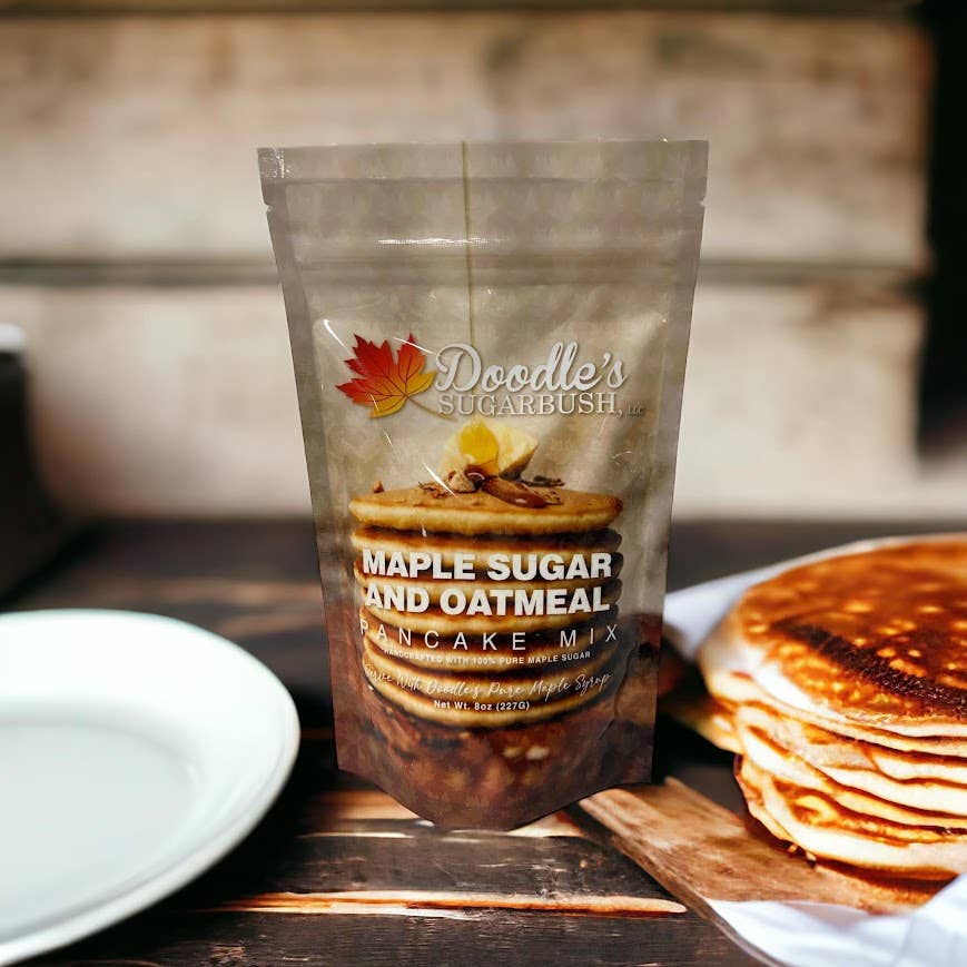 Doodle's Sugarbush, LLC - Pure Michigan Maple Syrup - Wholesale Pancake Mix - Maple Sugar & Oatmeal Pancake Mix2