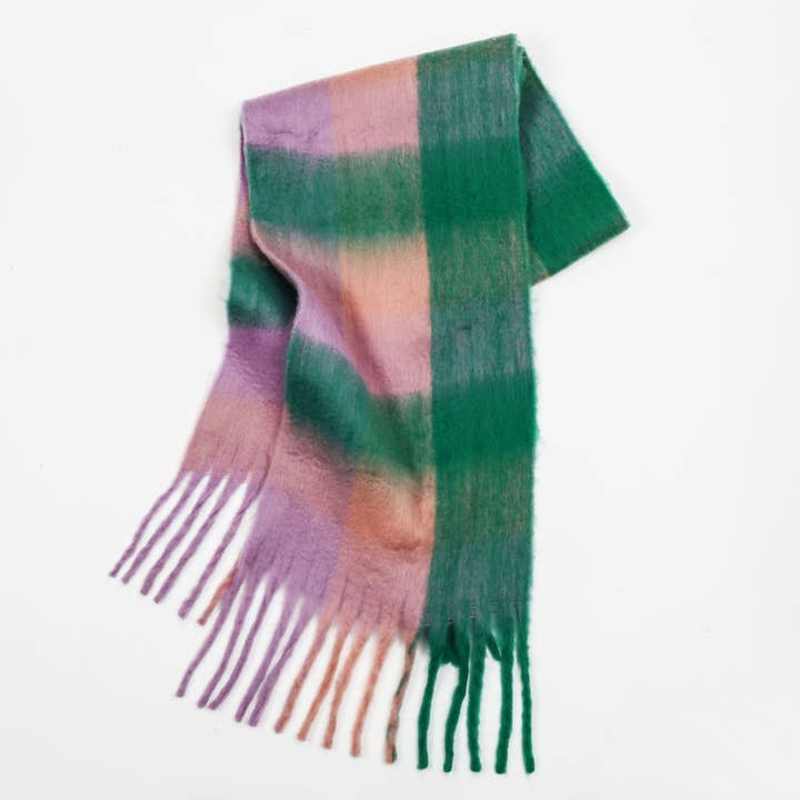 MKS America - Wholesale Scarf - Women's - Colorful Plaid Scarf Shawl Scarf18