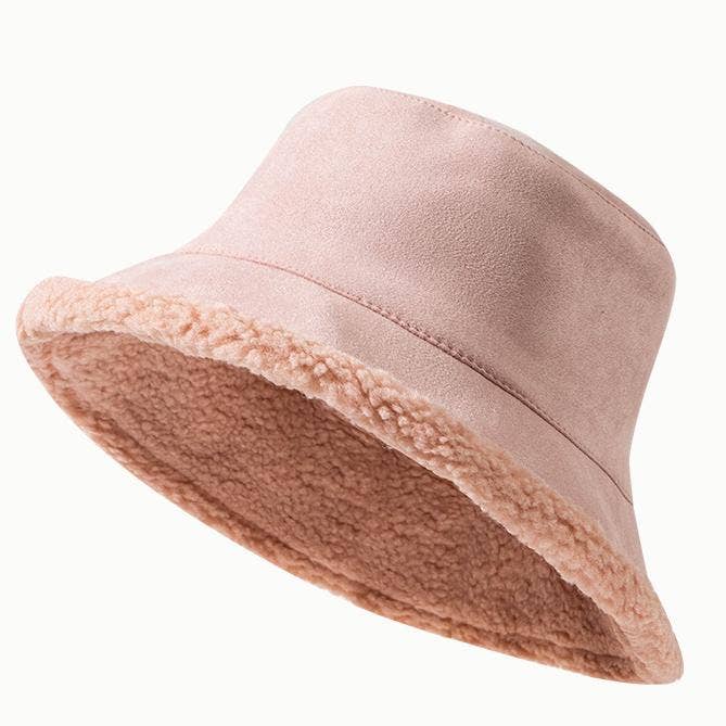 MKS America - Wholesale Bucket Hat - Women's - Winter reversible plush bucket hat0