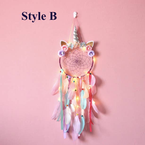 Crystolver - Wholesale Dream Catcher - Cute Unicorn Dreamcatcher Wall Art