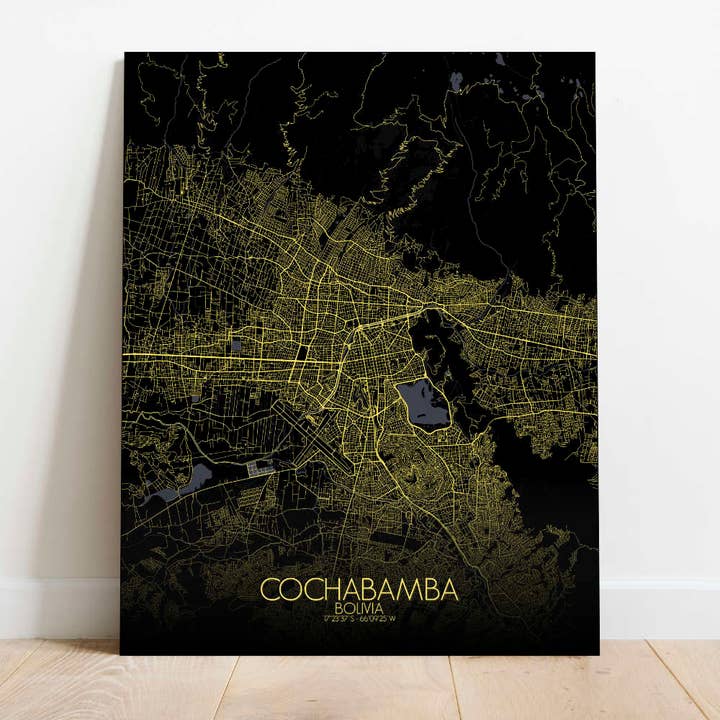 Poster of Cochabamba | Bolivia pour la vente par mapospheres